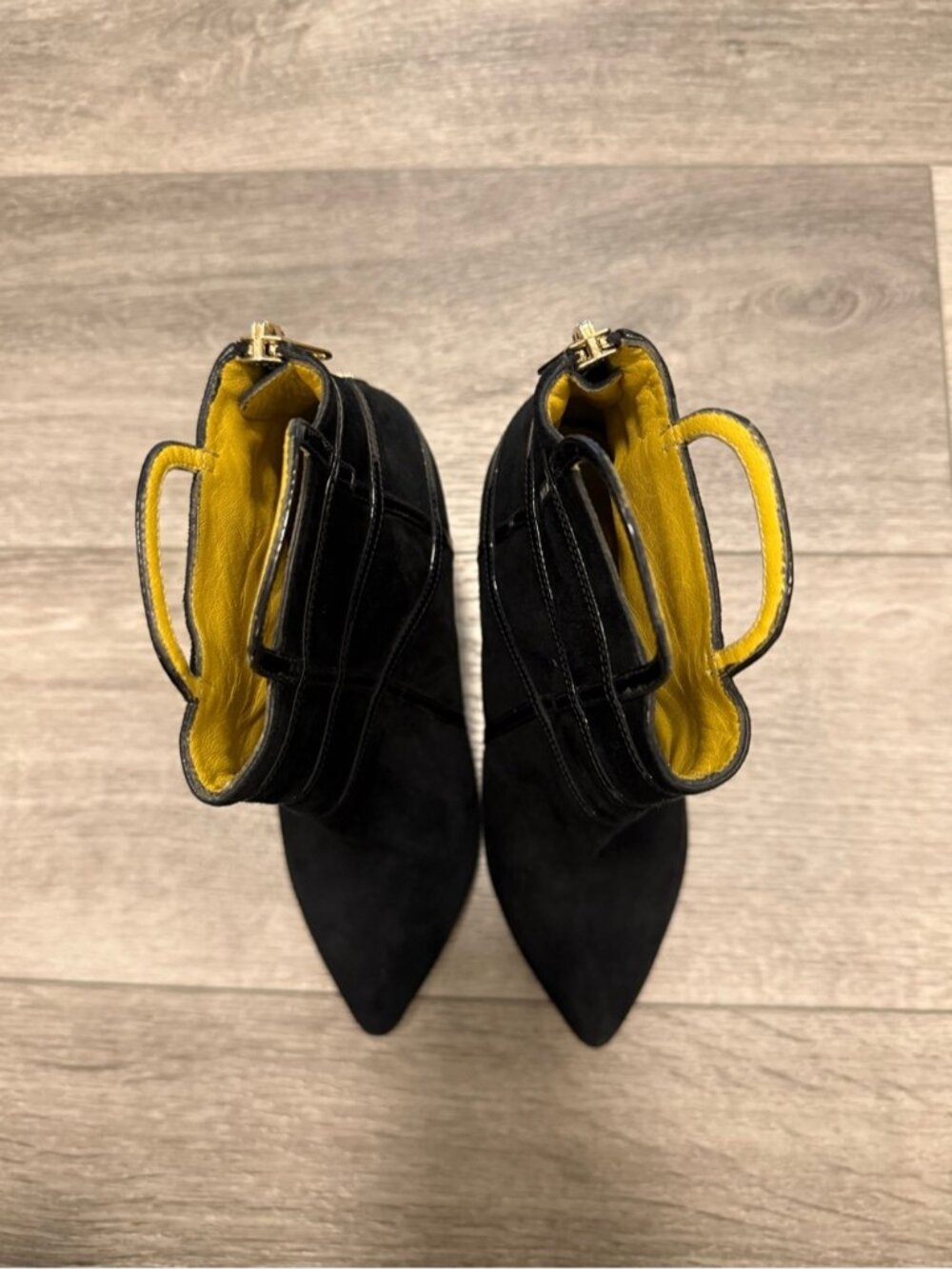 Charlotte Olympia Suede Boots black Lucinda pointed toe heeled boots size 36 - Picture 5 of 11